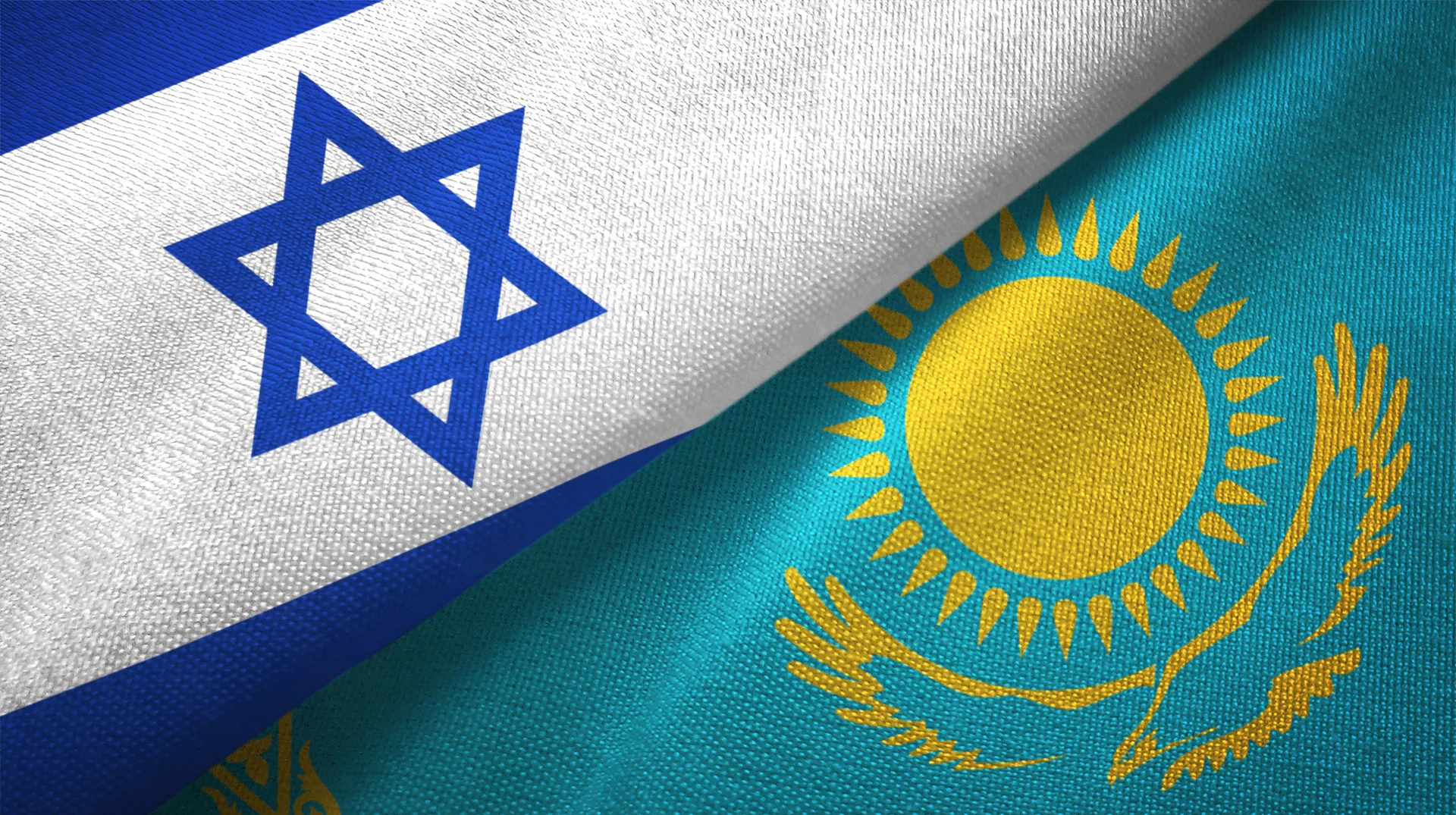 哈萨克斯坦和以色列国旗